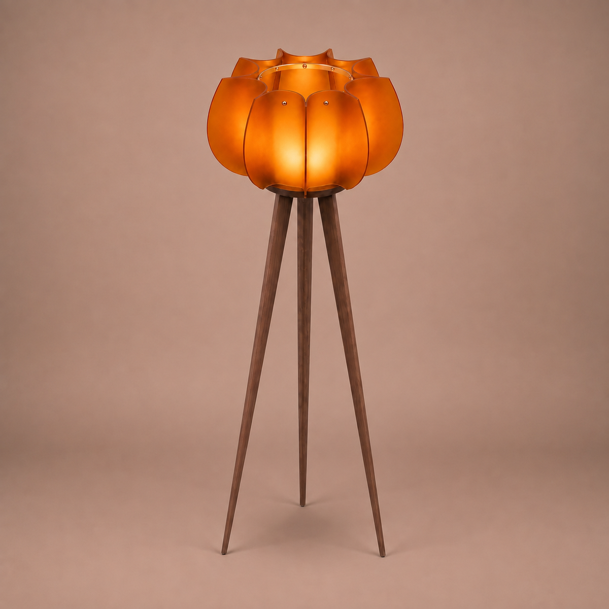Lampadaire PÉTALE orange