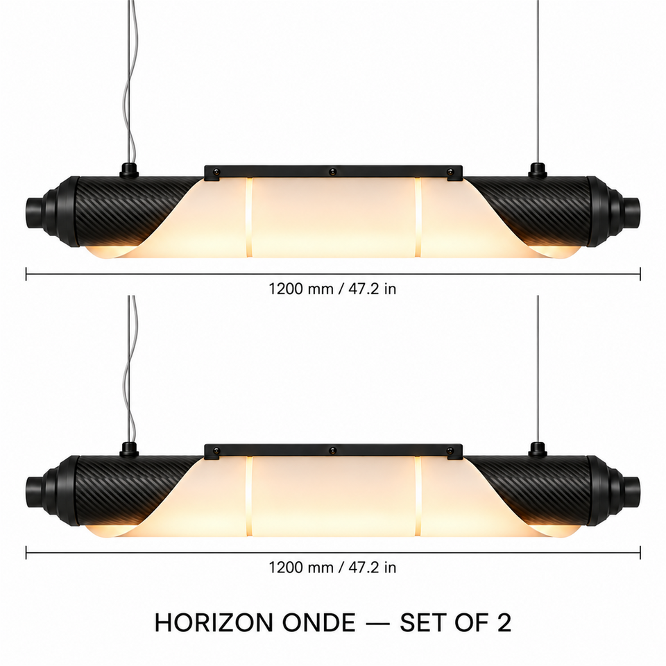 HORIZON ONDE — 1200 mm — lot de 2 — suspension linéaire en carbone