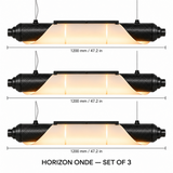 HORIZON ONDE — 1200 mm — lot de 3 — suspension linéaire en carbone