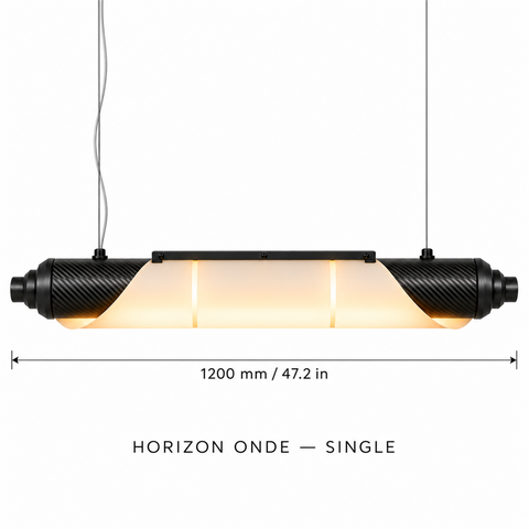 HORIZON ONDE — 1200 mm — unité — suspension linéaire en carbone