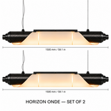 HORIZON ONDE — 1500 mm — lot de 2 — suspension linéaire en carbone