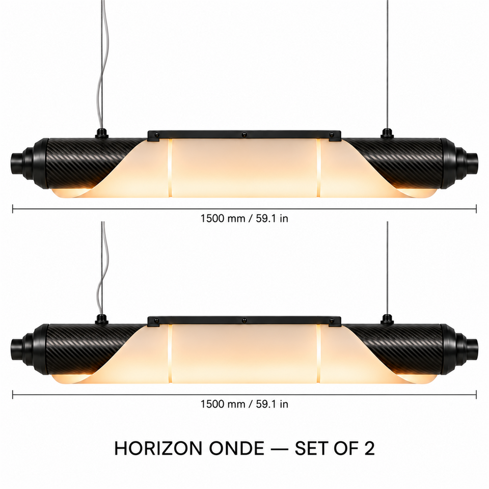 HORIZON ONDE — 1500 mm — lot de 2 — suspension linéaire en carbone