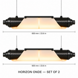HORIZON ONDE — 600 mm — lot de 2 — suspension linéaire en carbone