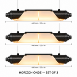 HORIZON ONDE — 600 mm — lot de 3 — suspension linéaire en carbone