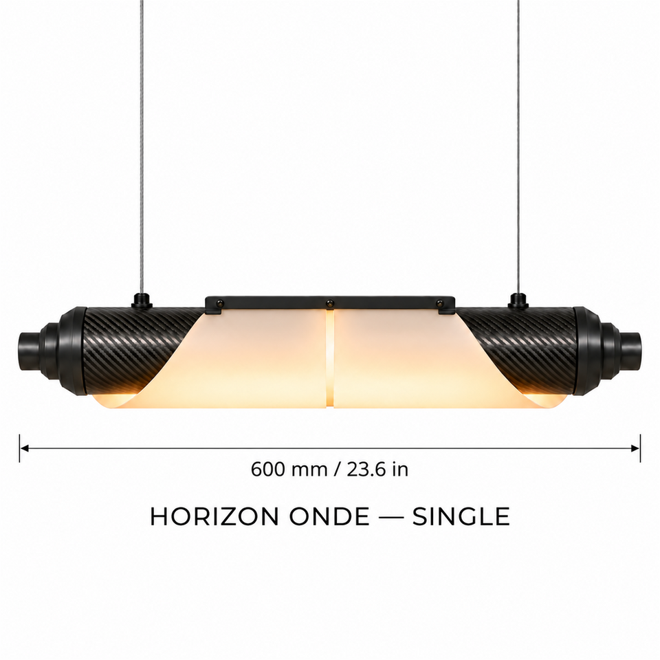 HORIZON ONDE — 600 mm — unité — suspension linéaire en carbone