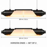 HORIZON ONDE — 900 mm — lot de 2 — suspension linéaire en carbone