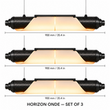 HORIZON ONDE — 900 mm — lot de 3 — suspension linéaire en carbone