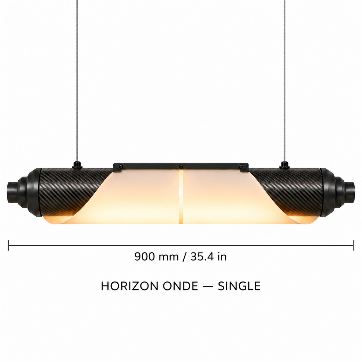 HORIZON ONDE — 900 mm — unité — suspension linéaire en carbone
