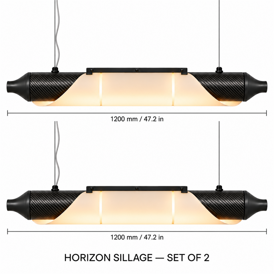 HORIZON SILLAGE — 1200 mm — lot de 2 — suspension linéaire en carbone