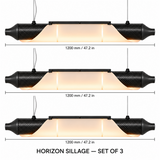 HORIZON SILLAGE — 1200 mm — lot de 3 — suspension linéaire en carbone