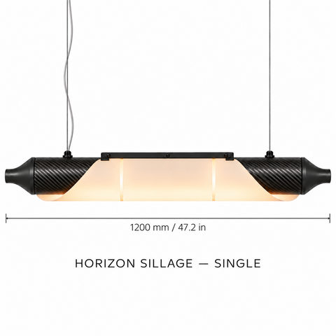 HORIZON SILLAGE — 1200 mm — unité — suspension linéaire en carbone