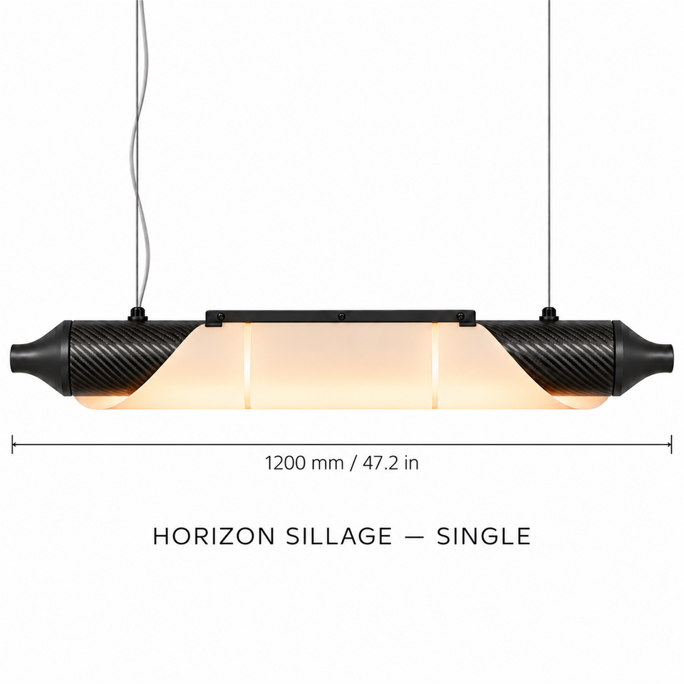 HORIZON SILLAGE — 1200 mm — unité — suspension linéaire en carbone