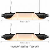 HORIZON SILLAGE — 1500 mm — lot de 2 — suspension linéaire en carbone