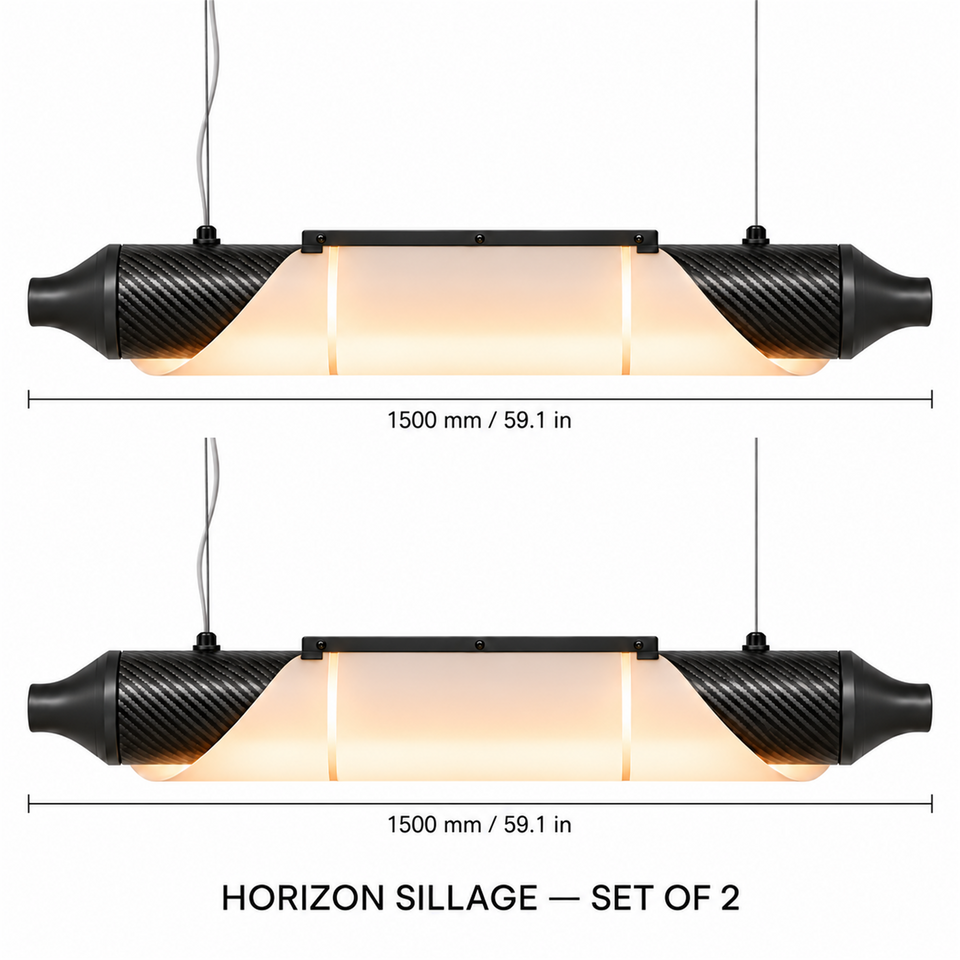 HORIZON SILLAGE — 1500 mm — lot de 2 — suspension linéaire en carbone