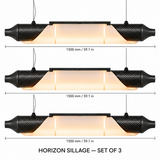 HORIZON SILLAGE — 1500 mm — lot de 3 — suspension linéaire en carbone