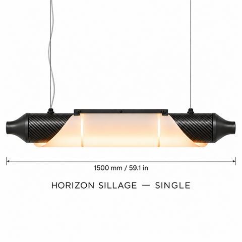 HORIZON SILLAGE — 1500 mm — unité — suspension linéaire en carbone
