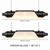 HORIZON SILLAGE — 600 mm — lot de 2 — suspension linéaire en carbone