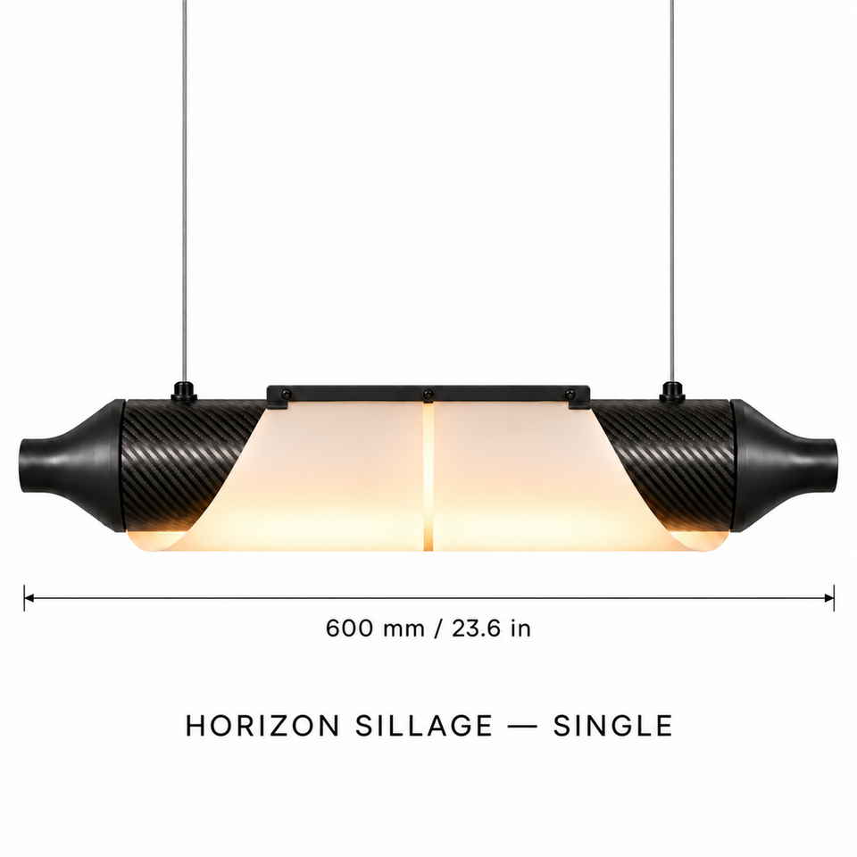 HORIZON SILLAGE — 600 mm — unité — suspension linéaire en carbone