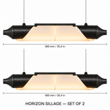HORIZON SILLAGE — 900 mm — lot de 2 — suspension linéaire en carbone