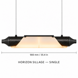 HORIZON SILLAGE — 900 mm — unité — suspension linéaire en carbone