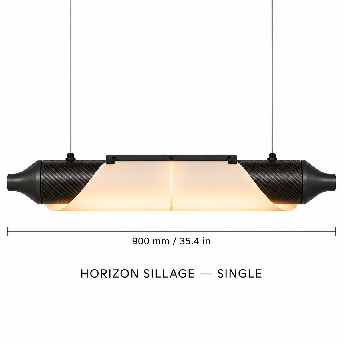 HORIZON SILLAGE — 900 mm — unité — suspension linéaire en carbone