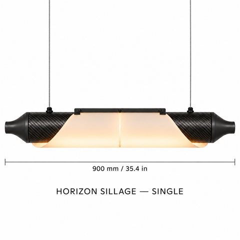 HORIZON SILLAGE — 900 mm — unité — suspension linéaire en carbone