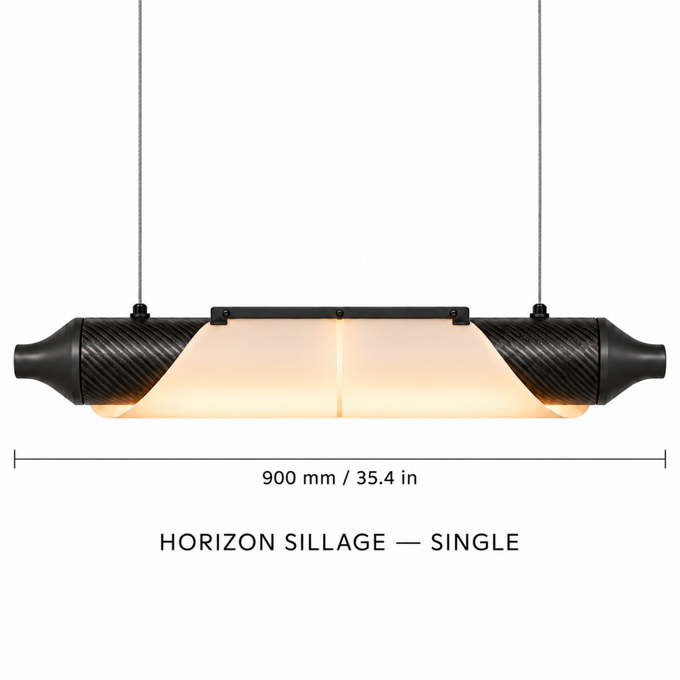 HORIZON SILLAGE — 900 mm — unité — suspension linéaire en carbone