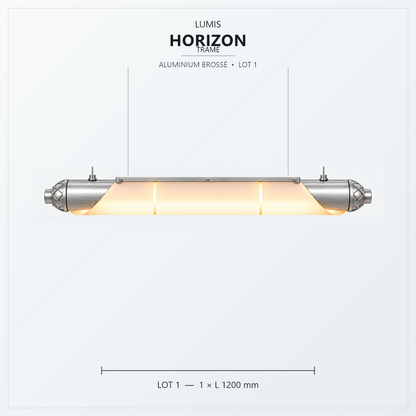HORIZON Trame 1200 mm, aluminium brossé