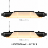HORIZON TRAME — 1200 mm — lot de 2 — suspension linéaire en carbone