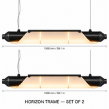 HORIZON TRAME — 1500 mm — lot de 2 — suspension linéaire en carbone