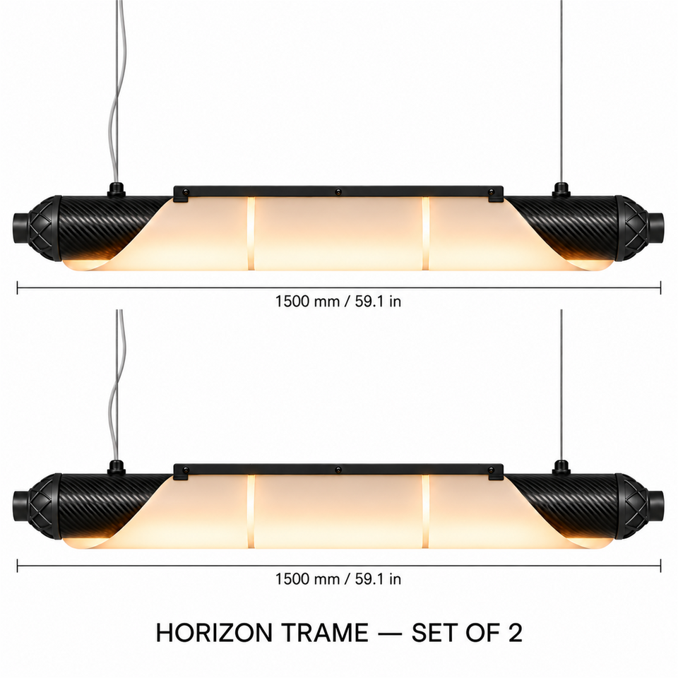 HORIZON TRAME — 1500 mm — lot de 2 — suspension linéaire en carbone