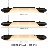 HORIZON TRAME — 1500 mm — lot de 3 — suspension linéaire en carbone