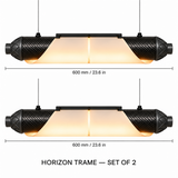 HORIZON TRAME — 600 mm — lot de 2 — suspension linéaire en carbone