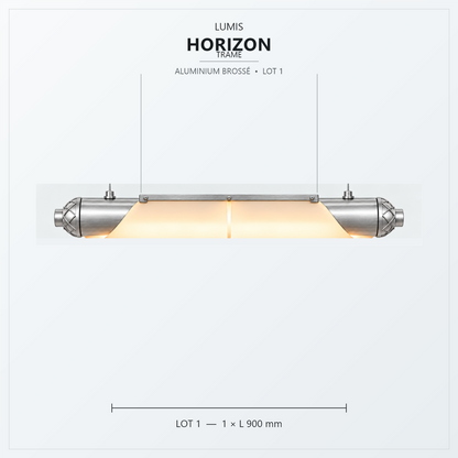 HORIZON Trame 900 mm, aluminium brossé