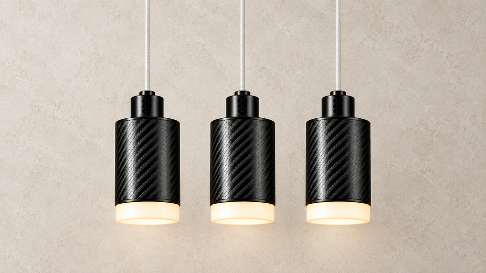 PULSE Pendant 01 — Suspension en carbone