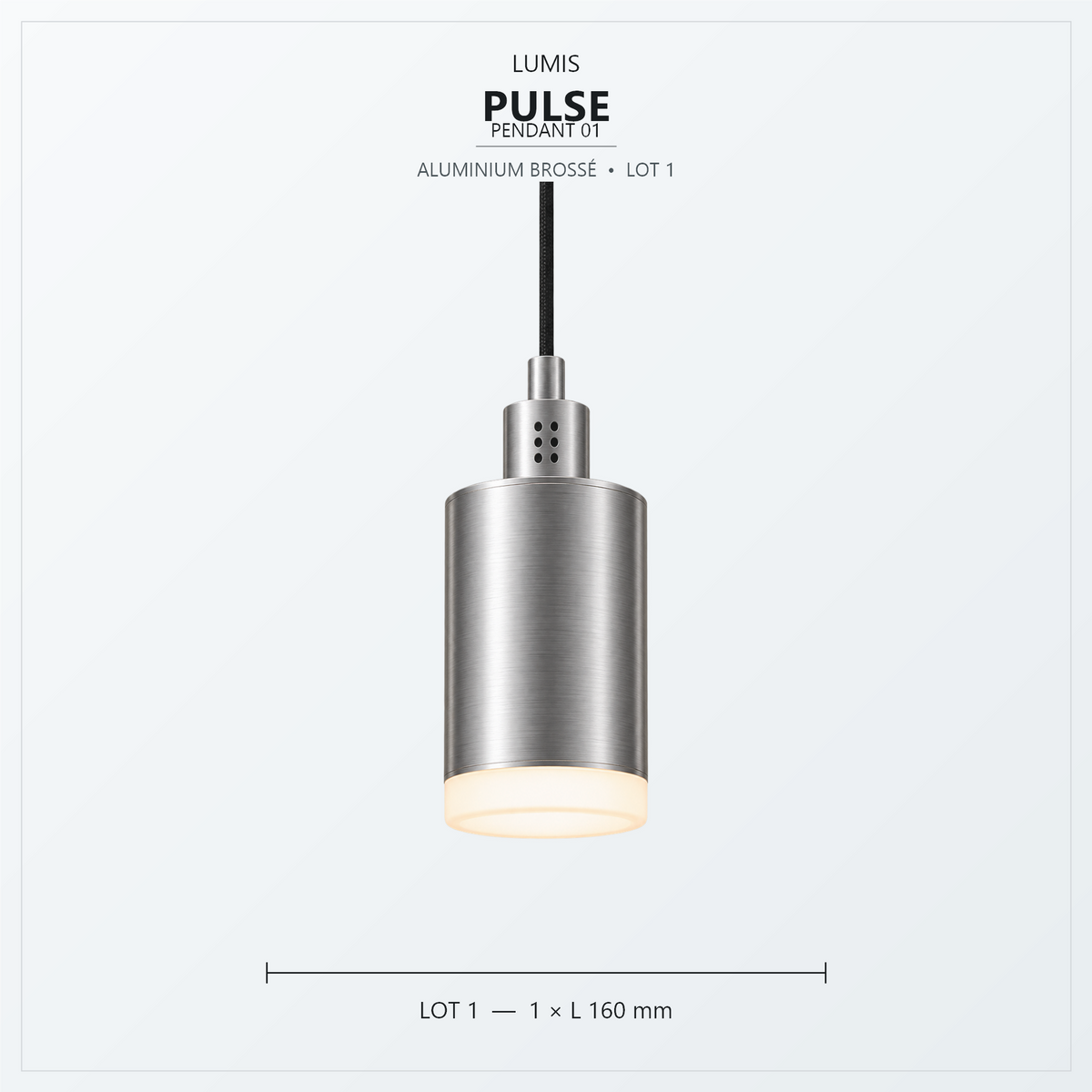 PULSE aluminium brossé, intégration intérieure 1