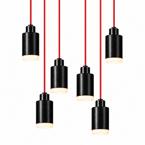 PULSE Pendant 01 — Lustre 06 — suspension en carbone