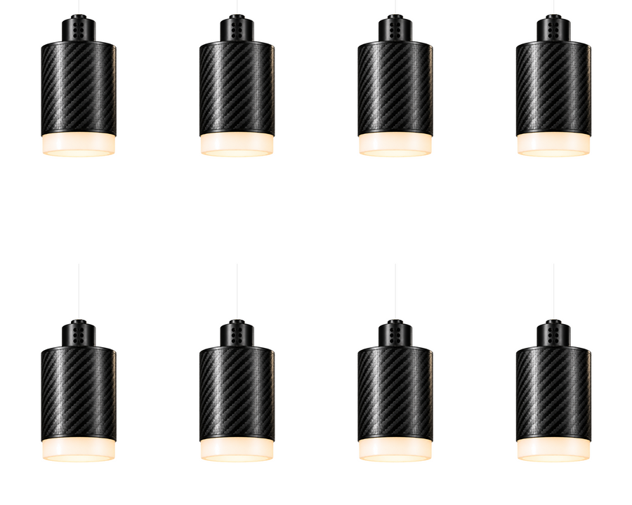 PULSE Lustre 08 — Pendant 01 — suspension en carbone