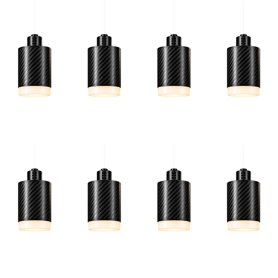 PULSE Lustre 08 — Pendant 01 — suspension en carbone