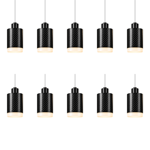 PULSE Lustre 10 — Pendant 01 — suspension en carbone