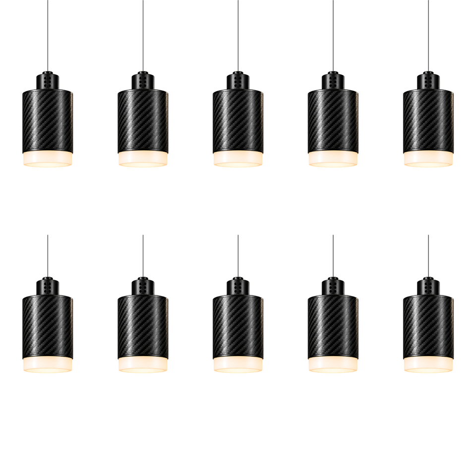 PULSE Lustre 10 — Pendant 01 — suspension en carbone