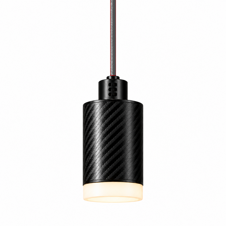 PULSE Pendant 01 — câble textile Blanc
