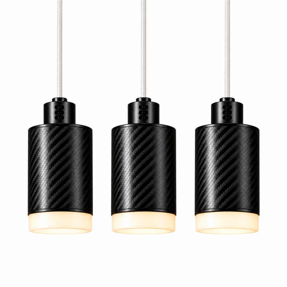 PULSE Pendant 01 — configuration Trio — suspension en carbone