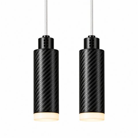 PULSE Pendant 02 — configuration Duo — suspension en carbone