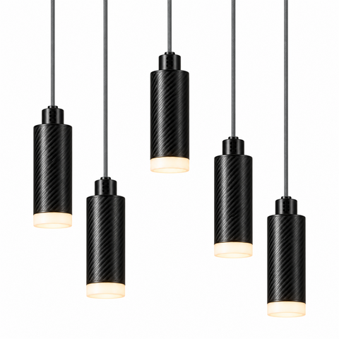PULSE Pendant 02 — Lustre 05 — câble textile Blanc