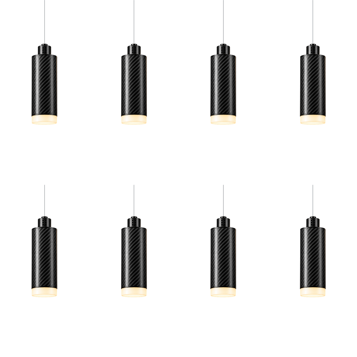 PULSE Lustre 08 — Pendant 02 — suspension en carbone