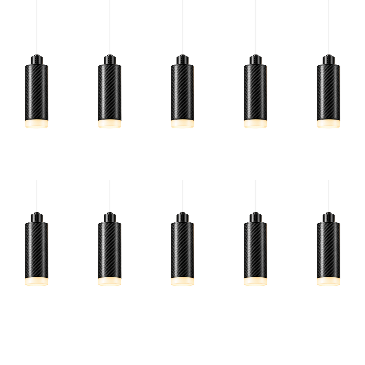 PULSE Lustre 10 — Pendant 02 — suspension en carbone