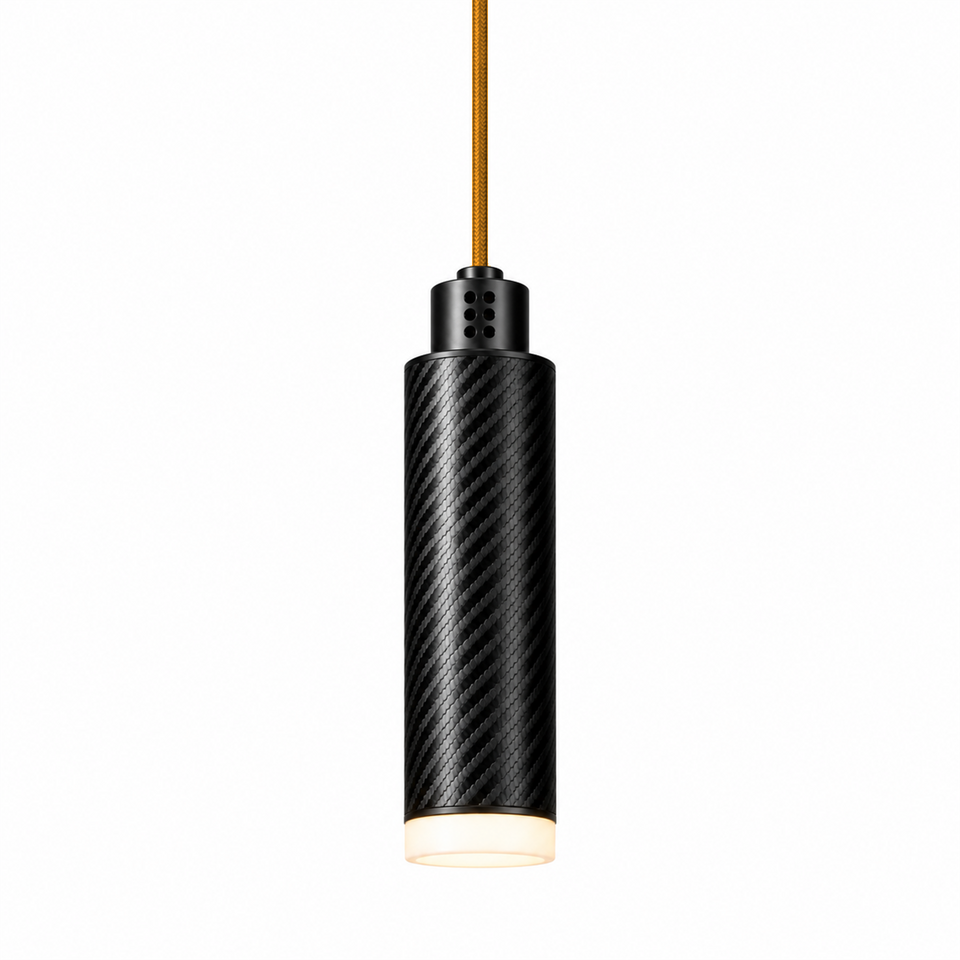 PULSE Pendant 02 — câble textile Miel doré