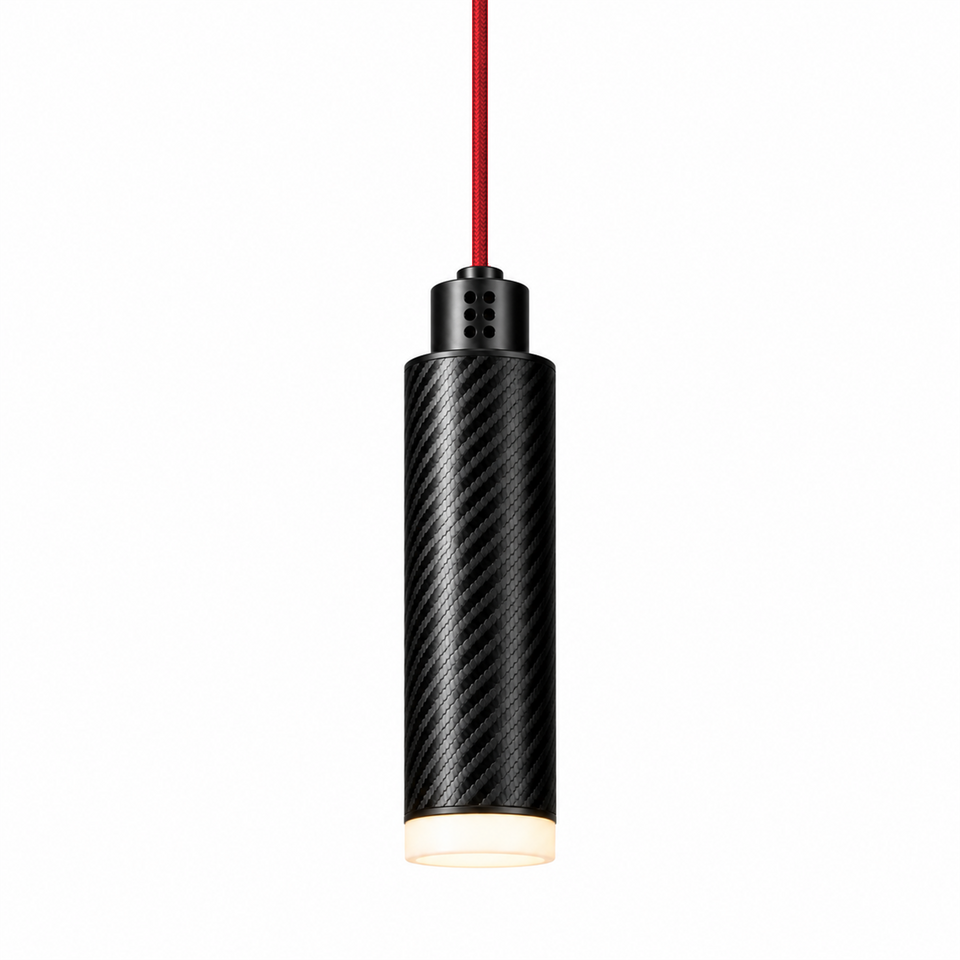 PULSE Pendant 02 — câble textile Rouge