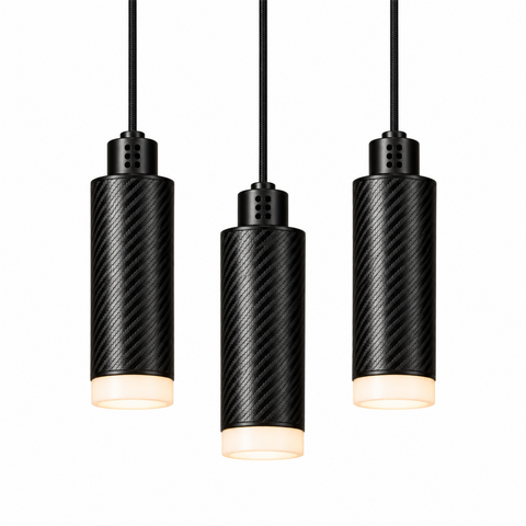 PULSE Pendant 02 — configuration Trio — suspension en carbone